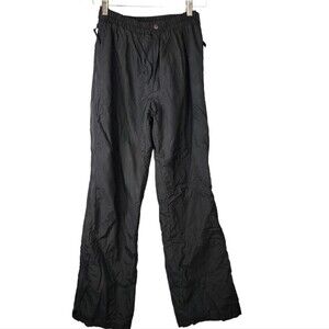 Vintage Obermeyer Mens Tundra black lined ski snowboard pants side zip nylon S